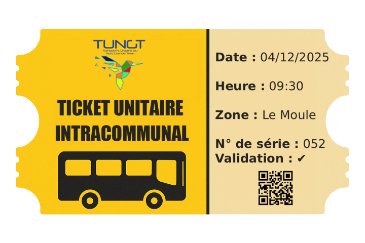 Ticket unitaire intercommunal en Grande-Terre
